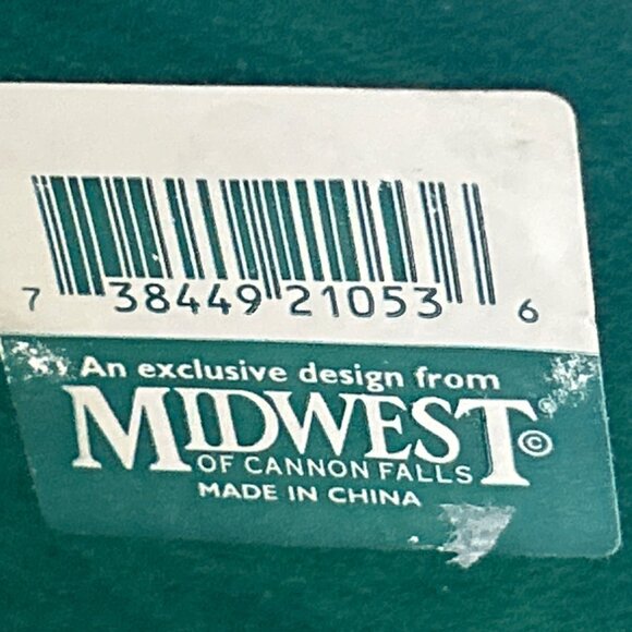 Handcrafted Midwest Of Cannon Falls Snowman Figurine With Hat & Plaid Scarf - Picture 4 of 5